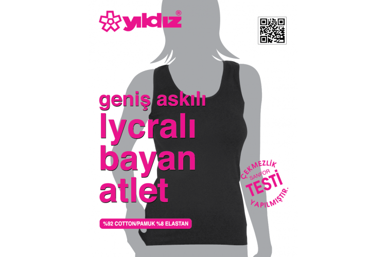 YILDIZ 2176 LYCRALI GENİŞ ASKILI BAYAN ATLET