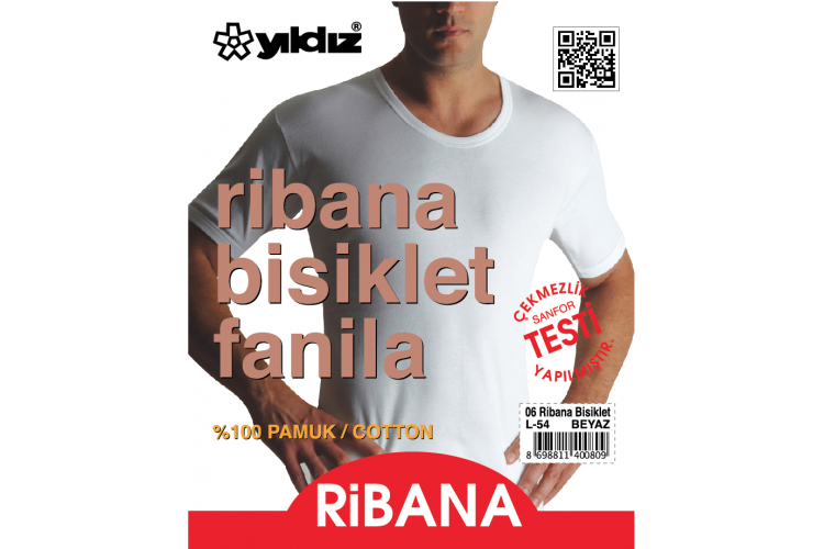 YILDIZ 06 RİBANA ERKEK BİSİKLET FANİLA